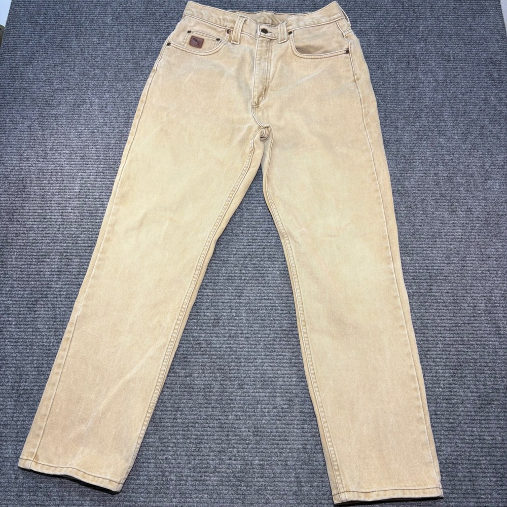 Vintage Bob Timberlake Jeans Mens 32x32 Tan Canvas Denim Made‎ in USA Straight